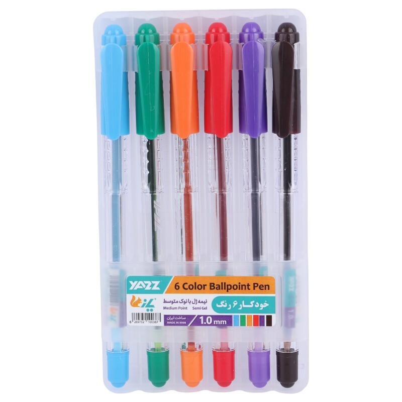 خودکار یاز 1 میلی متر بسته 6 عددی