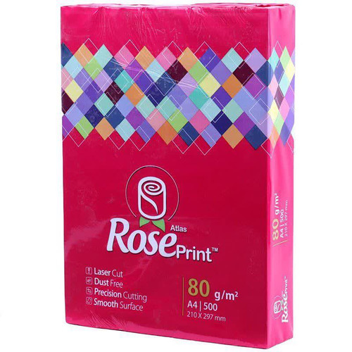 کاغذ A4 رز پرینت سرخابی 80 گرم بسته 500 عددی