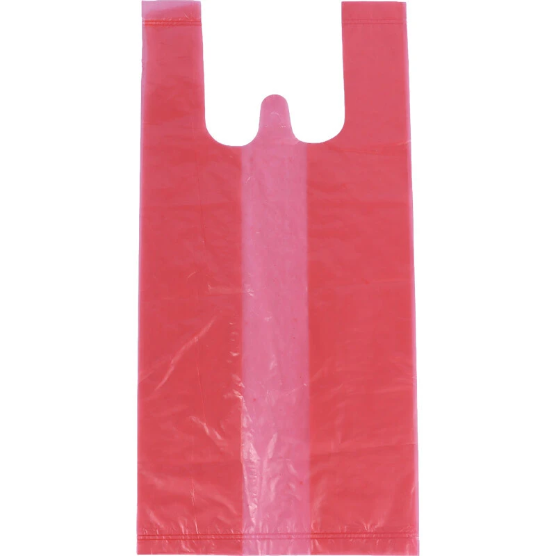 نایلون دسته دار شفاف قرمز سایز 40*30 سانتی متر بسته 1 کیلویی