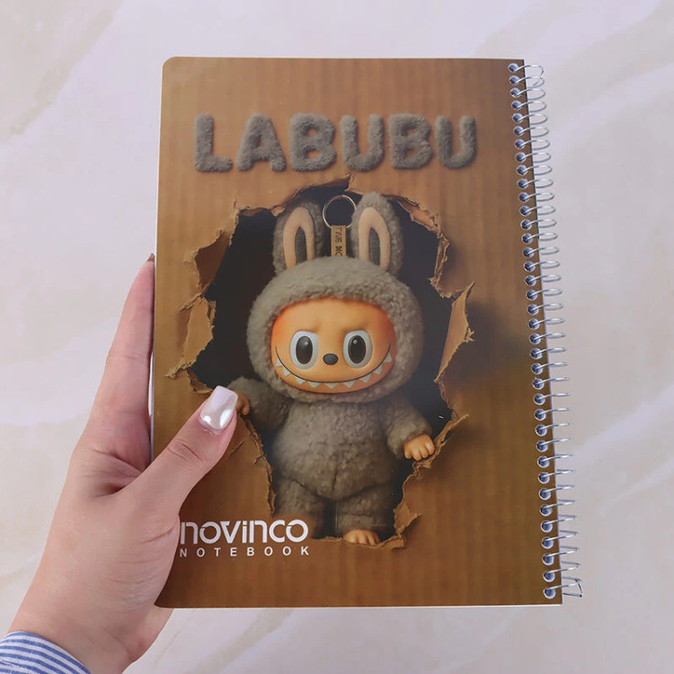 دفتر سیمی 100 برگ طرح لبوبو نوین کو کد N41