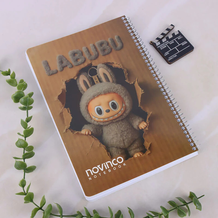 دفتر سیمی 100 برگ طرح لبوبو نوین کو کد N41